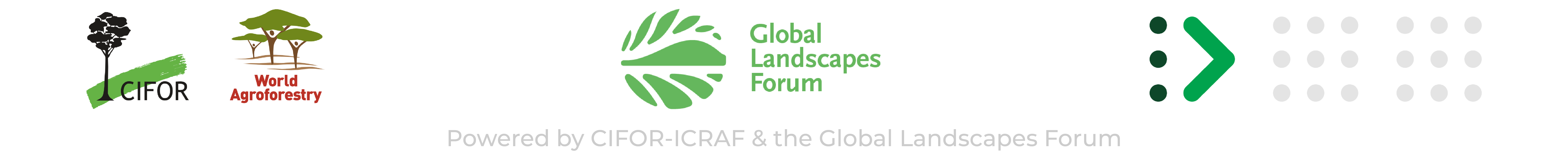 CIFOR-ICRAF Logo, GLF Logo, Digital Campus Icon